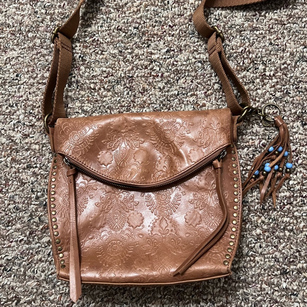 The Sak Embossed Crossbody leather Bag